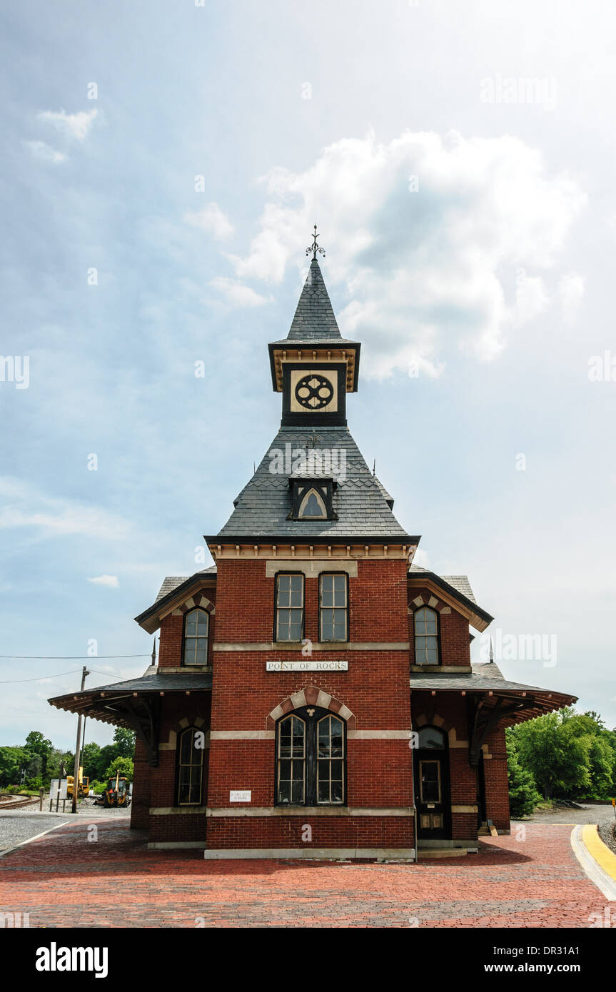 Point Of Rocks Railroad Station, Point of Rocks, Maryland Stock Photo