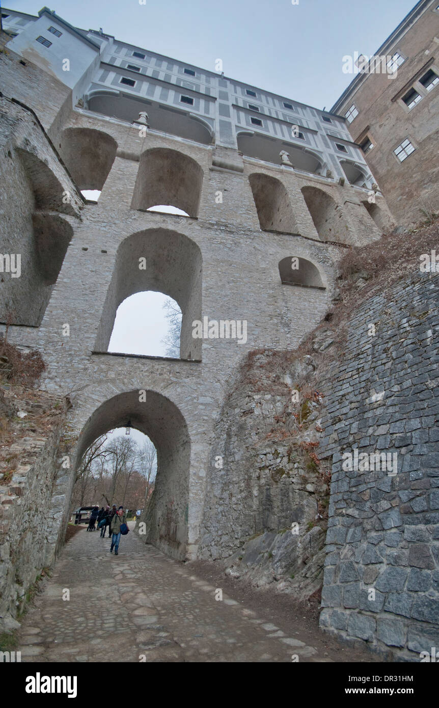 Entrance to Cesky Krumlov Old City Stock Photo