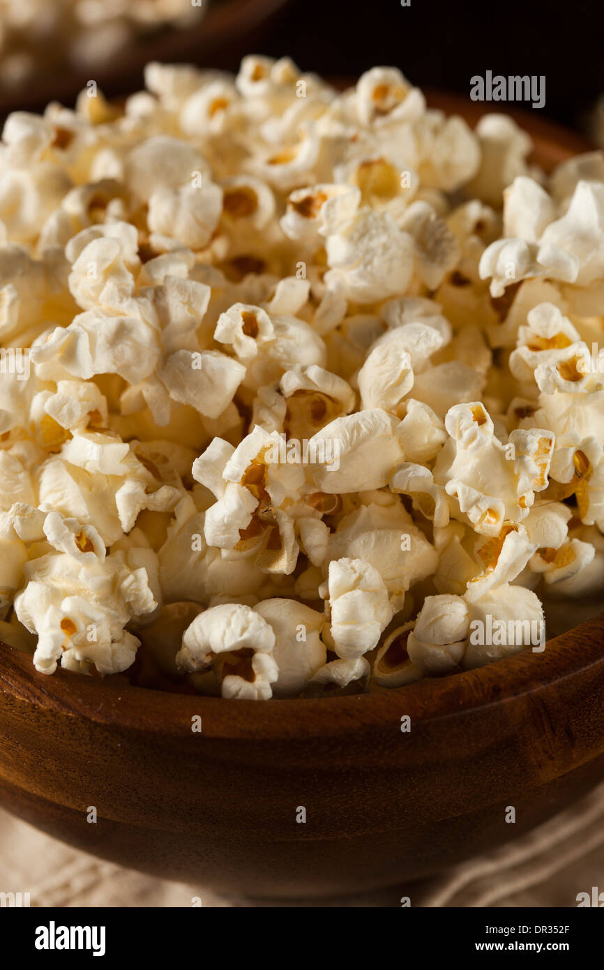 Healthy Buttered Popcorn with Salt in a Bowl Stock Photo Alamy
