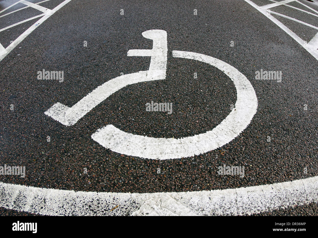Disabled Parking Space Icon Stock Photo
