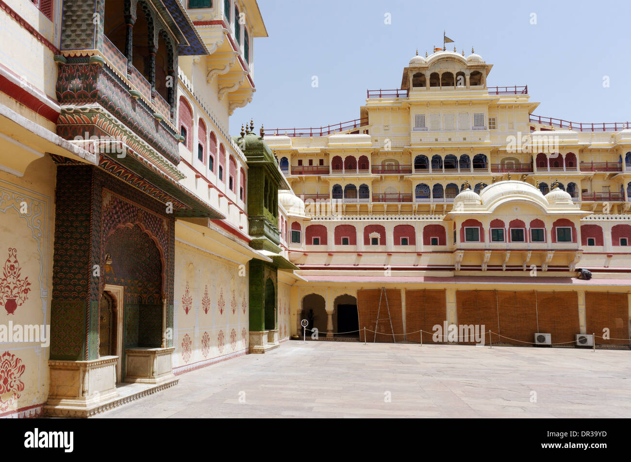 Chandra Mahal, one of the buildings in he Jaipur City Palace, Rajasthan, India Stock Photo