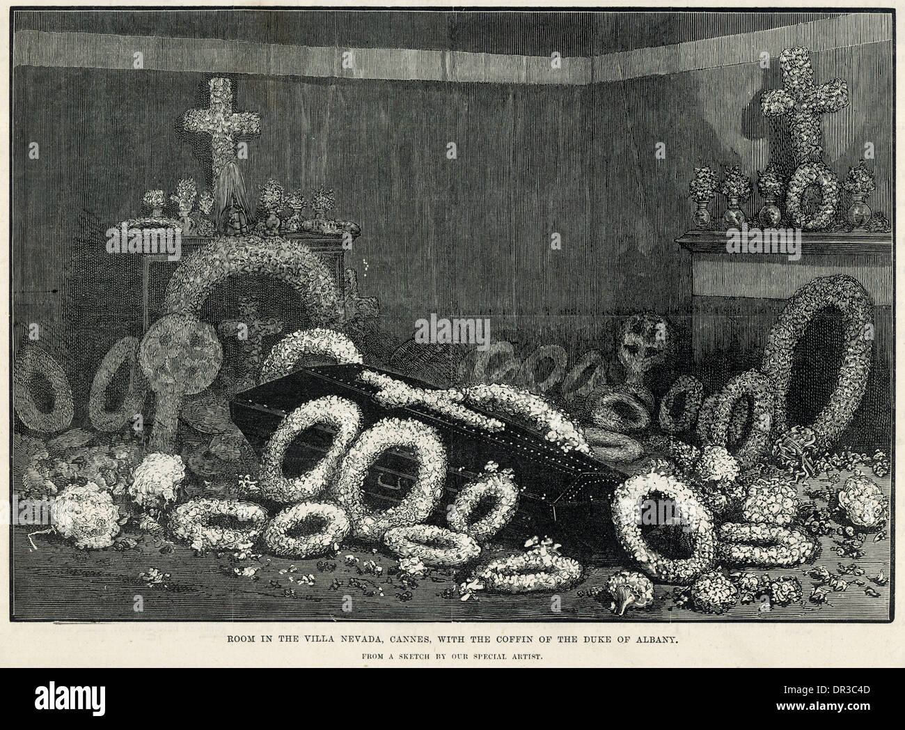 Coffin of Duke of Albany 1884 Stock Photo