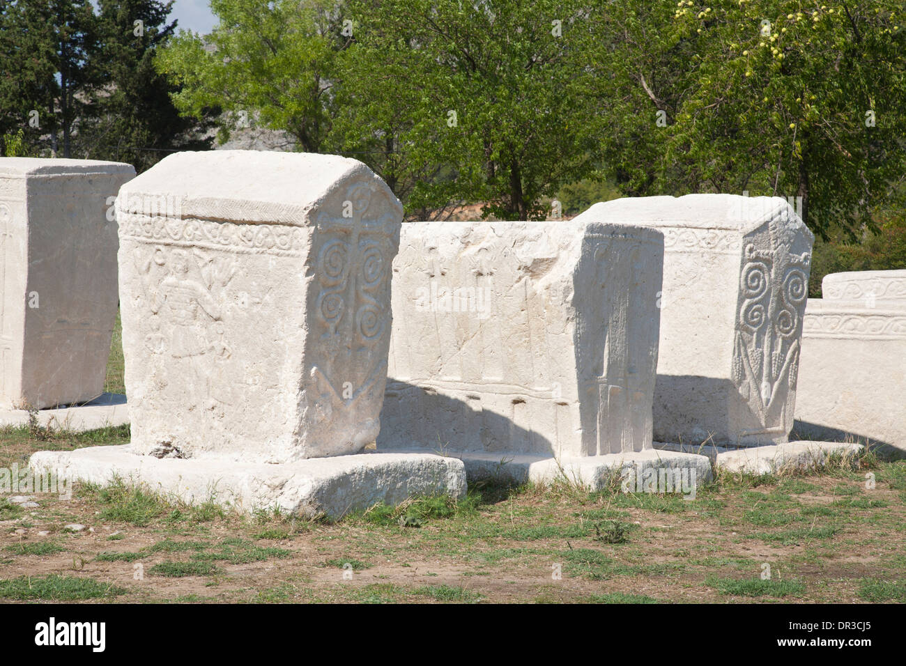 ancient tombs, radimlja, bosnia and herzegovina, europe Stock Photo