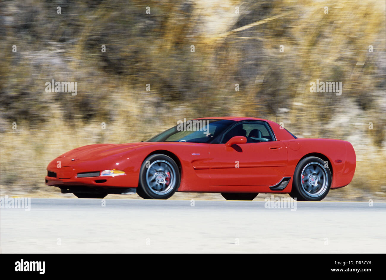 Chevrolet Corvette C5 - Z06 Model 2001 - Red - front and side view Stock Photo