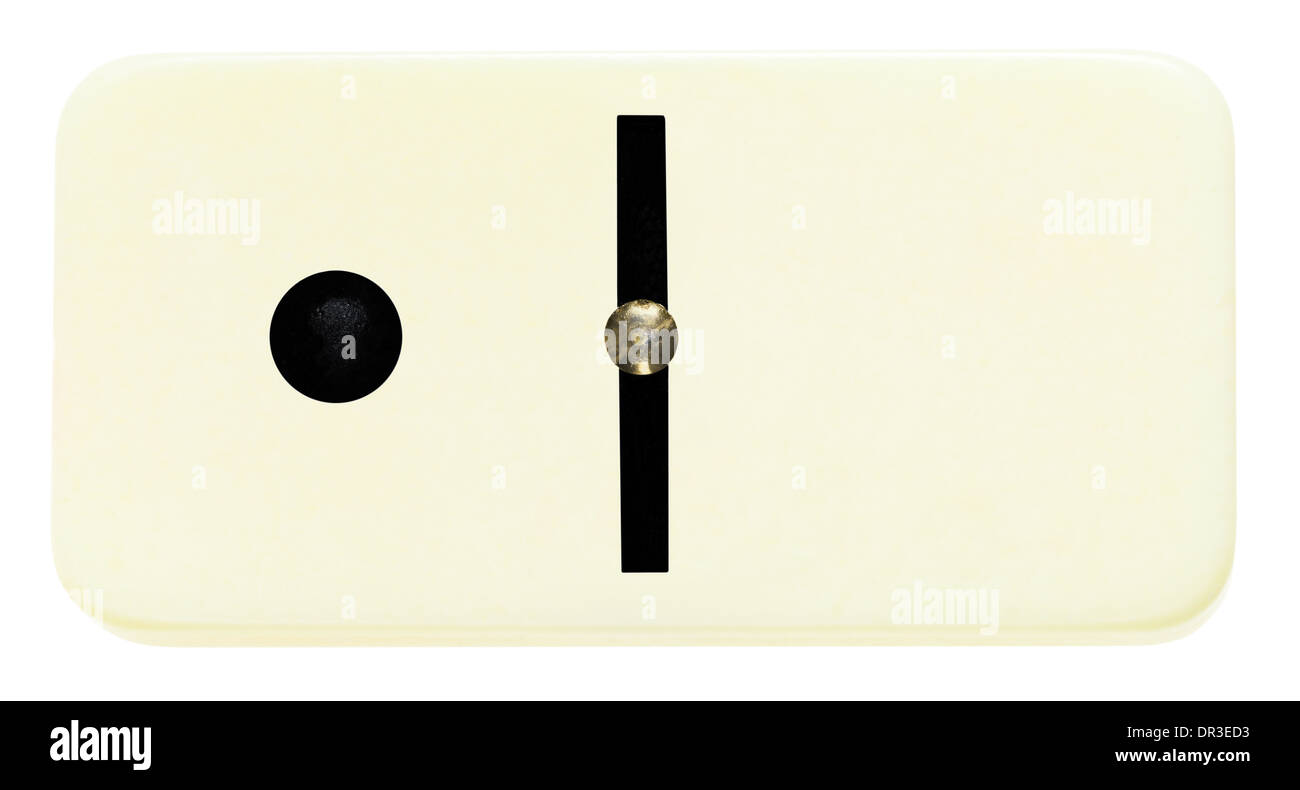 blank one domino tile on isolated on white background Stock Photo Alamy