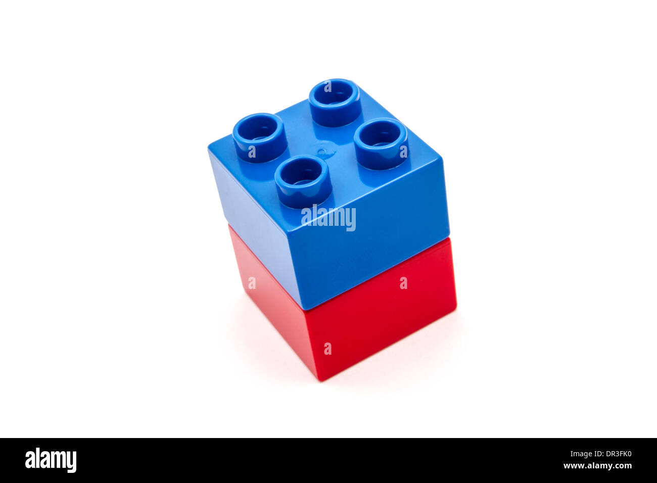 Colorful building blocks closeup on white background Stock Photo - Alamy