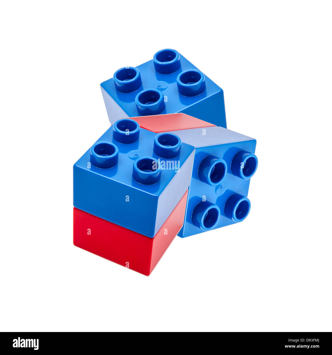 Colorful building blocks closeup on white background Stock Photo - Alamy