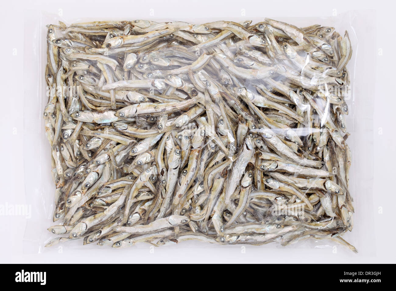 Dried small fish used in asian cuisine Stock Photo