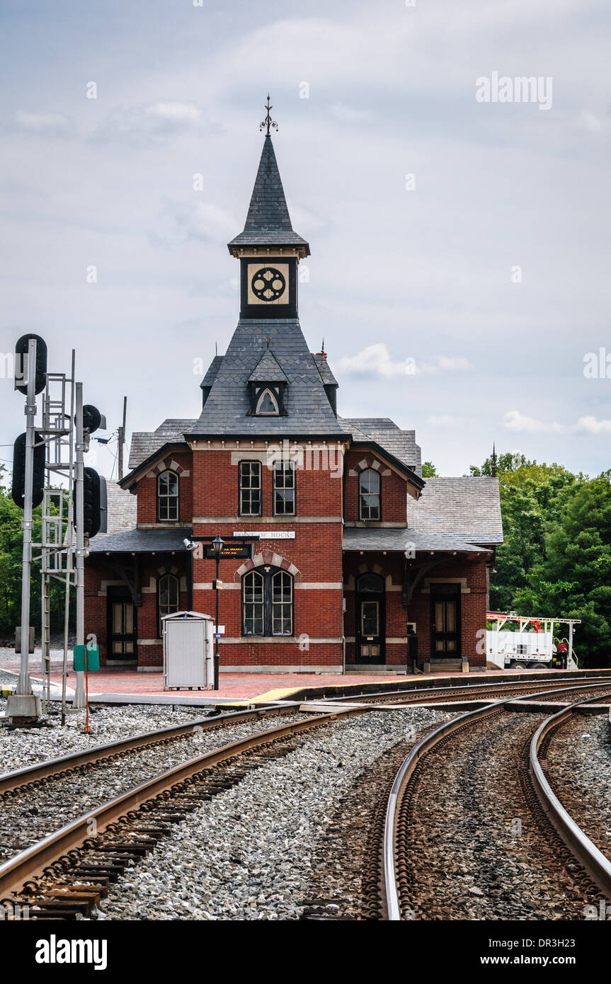 Point Of Rocks Railroad Station, Point of Rocks, Maryland Stock Photo