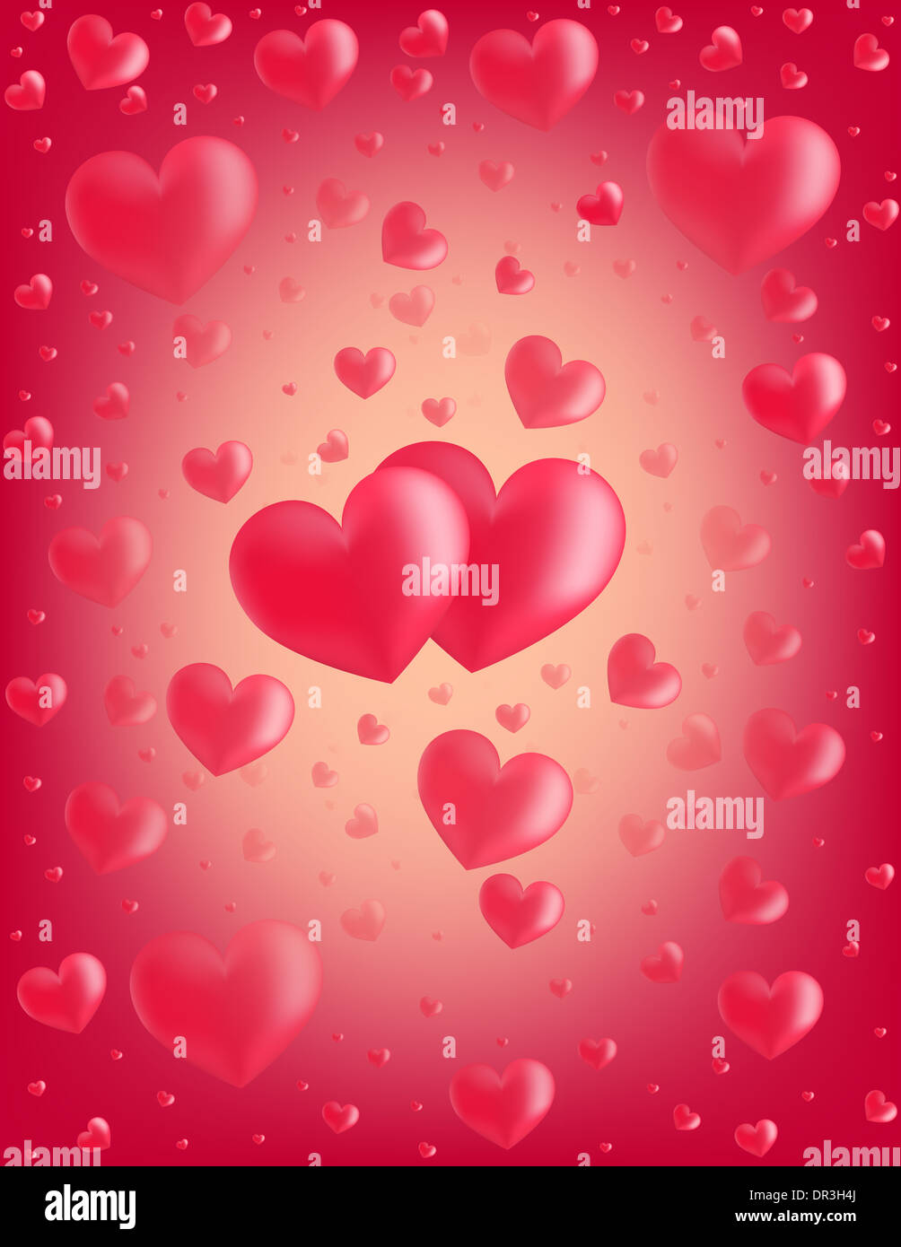 Valentine card hearts vector illustration Stock Photo - Alamy