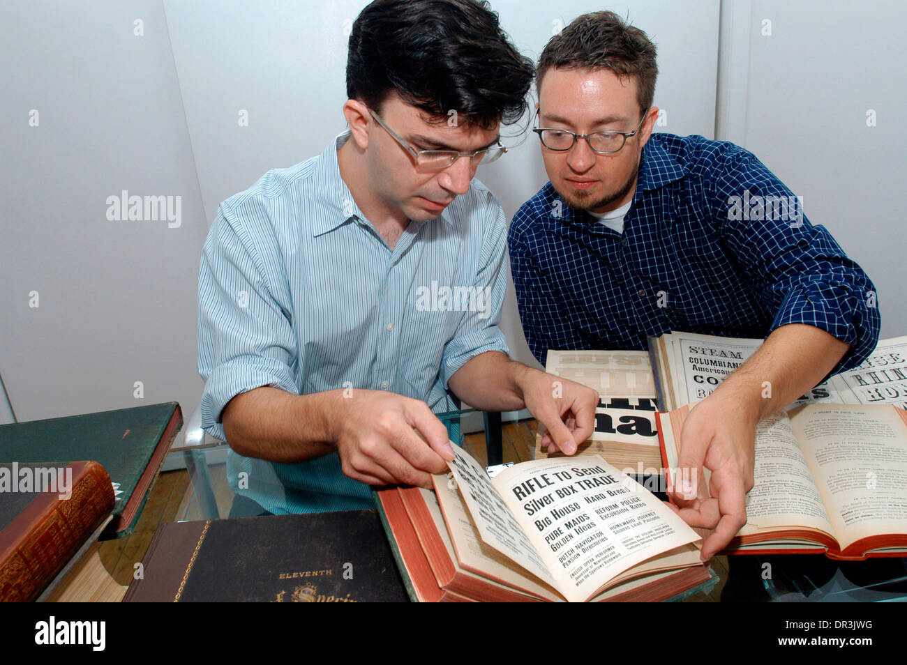Tobias Frere-Jones, left, and Jonathan Hoefler, right, celebrity type  designers, in their office Stock Photo - Alamy