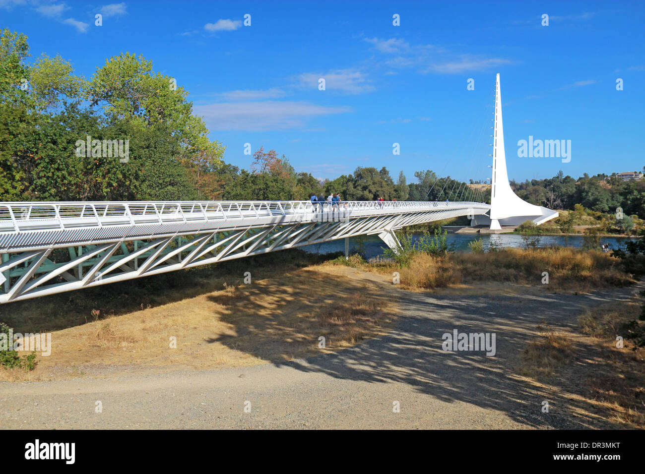 Sundial Bridge at Turtle Bay, a pedestrian and bicycle bridge over the