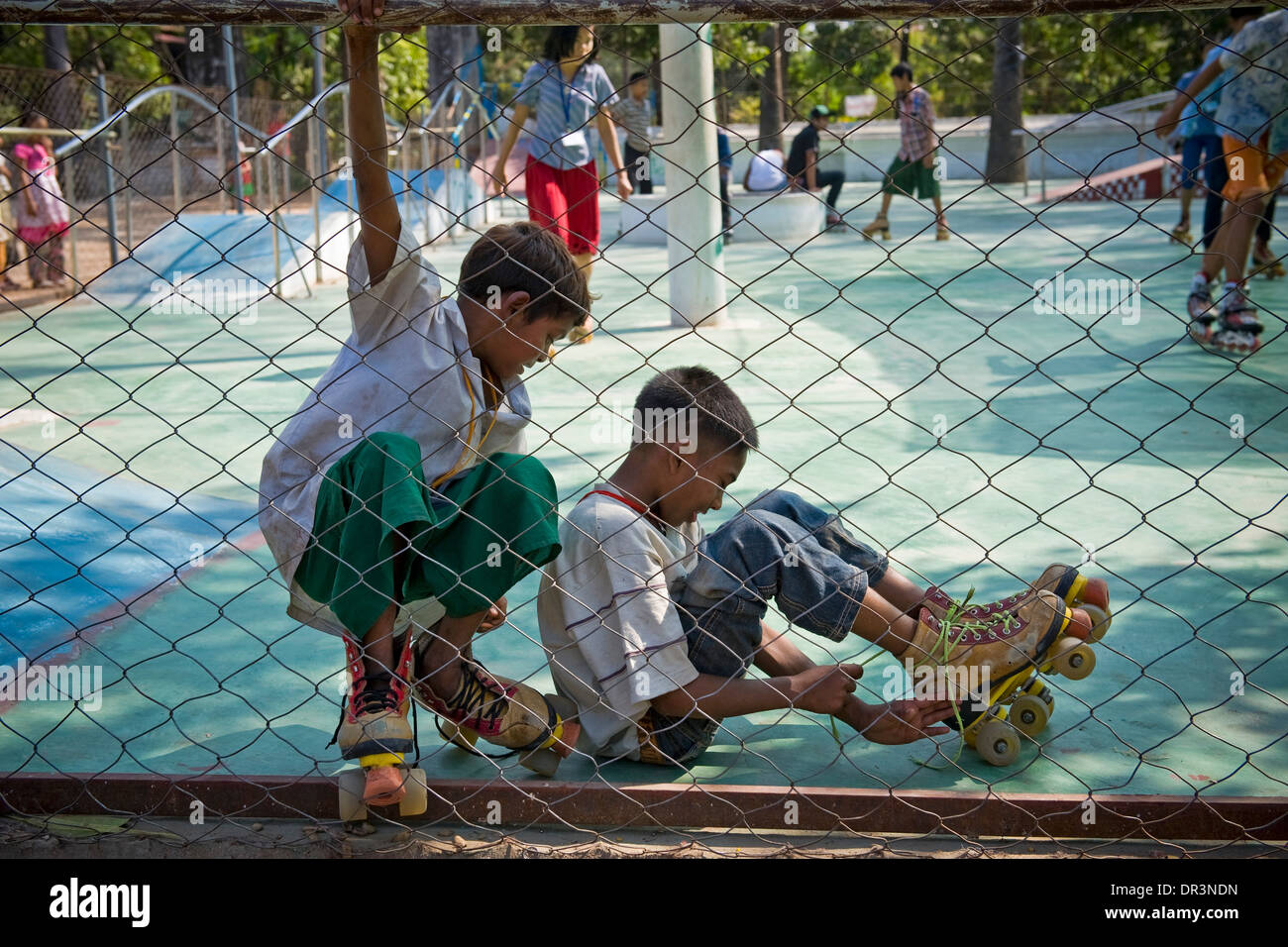Myanmar, Bago, skating rink Stock Photo - Alamy