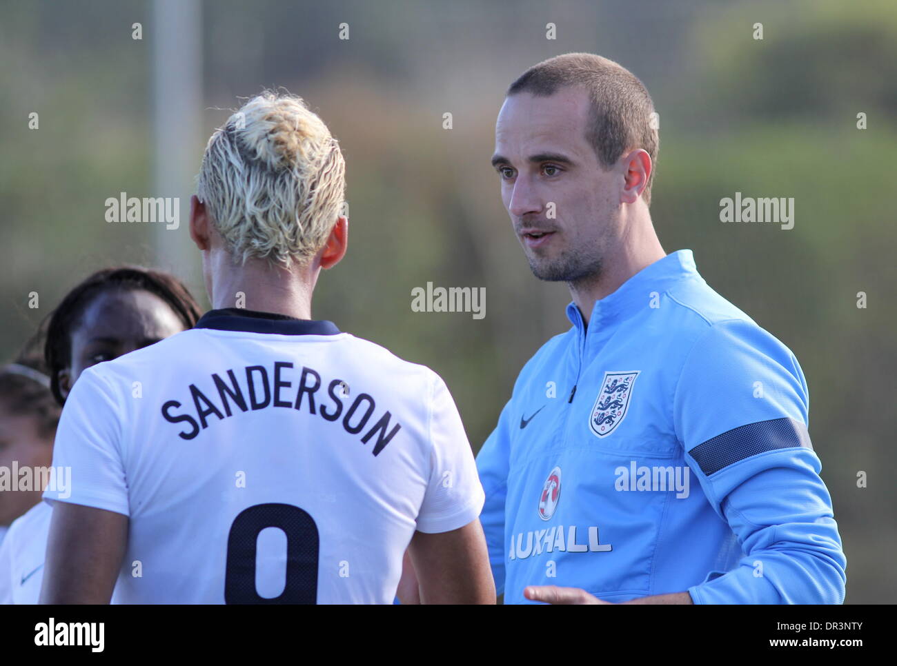 La Manga, Spain. 17 January 2014, La Manga Club. Women's Friendly International: England 1 Norway 1  © Tony Henshaw/Alamy Live N Stock Photo