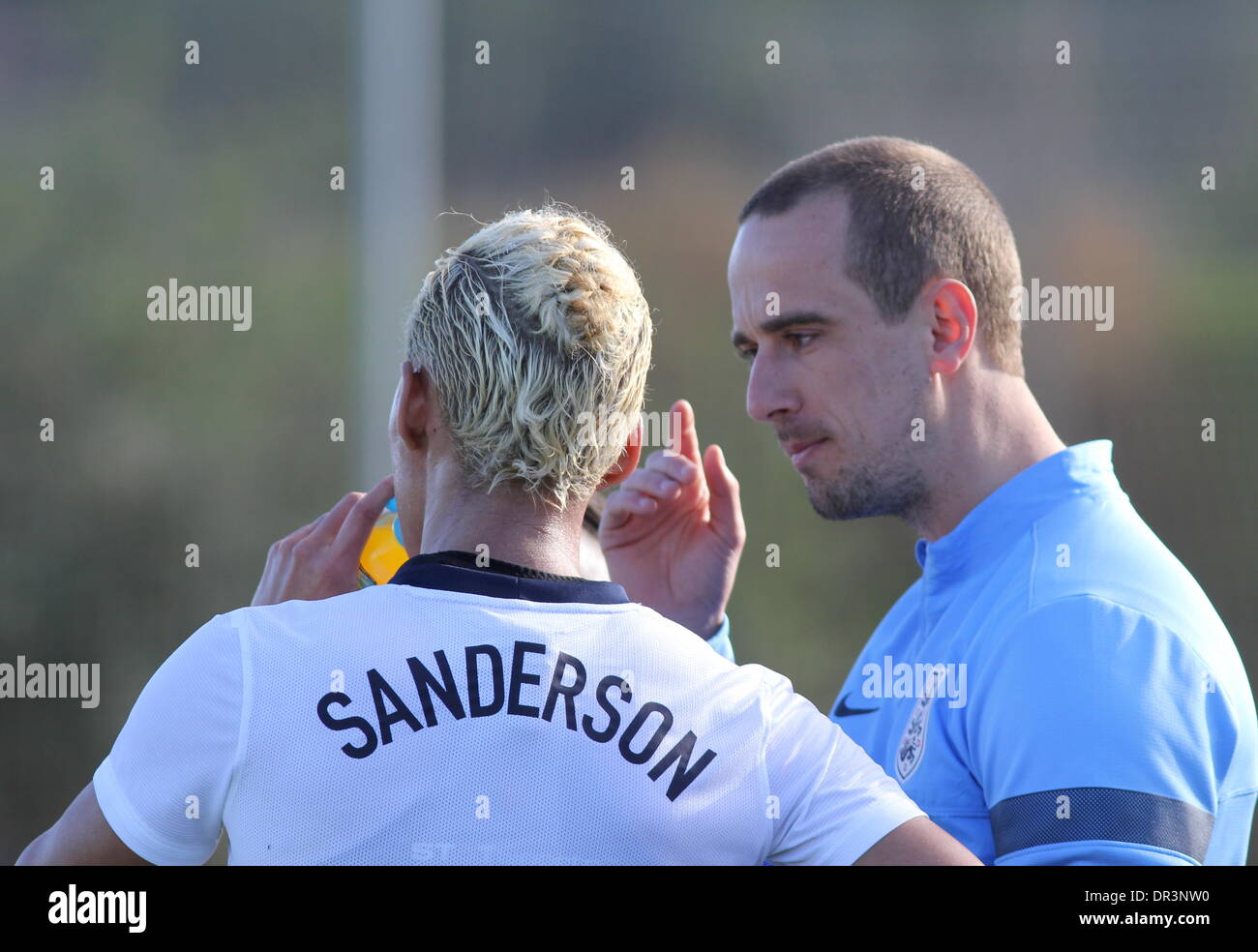 La Manga, Spain. 17 January 2014, La Manga Club. Women's Friendly International: England 1 Norway 1  © Tony Henshaw/Alamy Live N Stock Photo