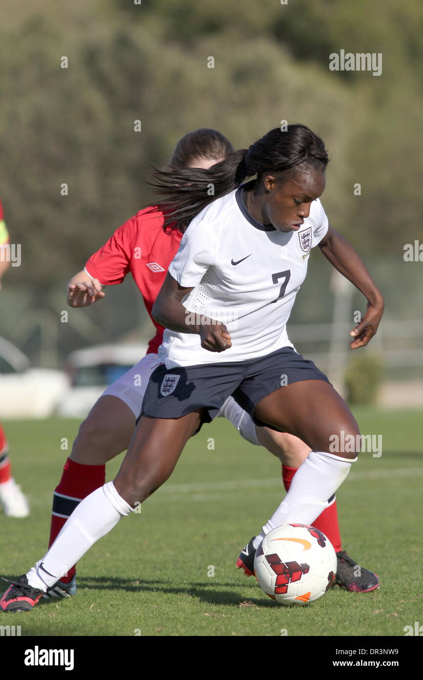 La Manga, Spain. 17 January 2014, La Manga Club. Women's Friendly International: England 1 Norway 1 Photo Alamy Live News Stock Photo