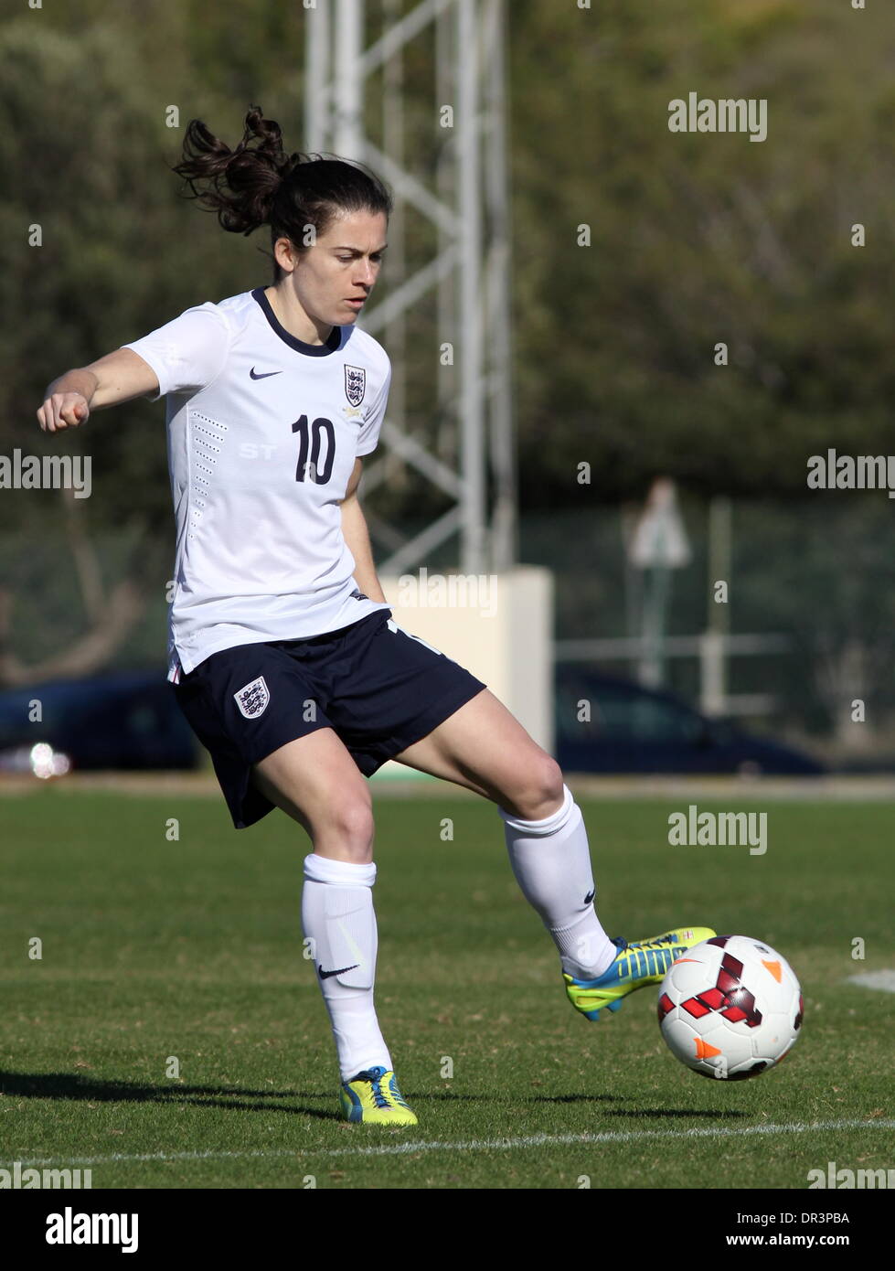 La Manga, Spain. 17 January 2014, La Manga Club. Women's Friendly International: England 1 Norway 1 Karen Carney - England Photo Alamy Live News Stock Photo