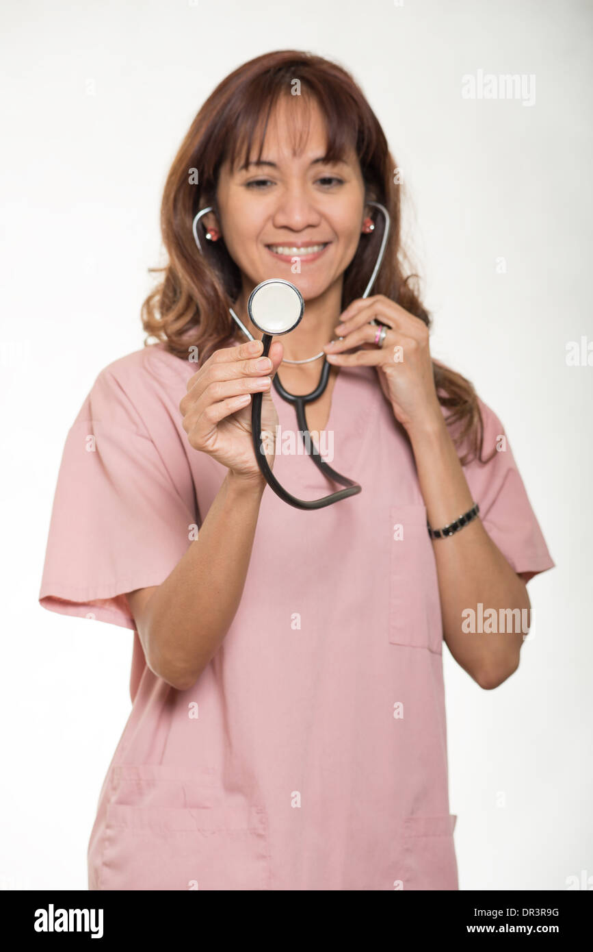 Attractive asian medical professional Stock Photo
