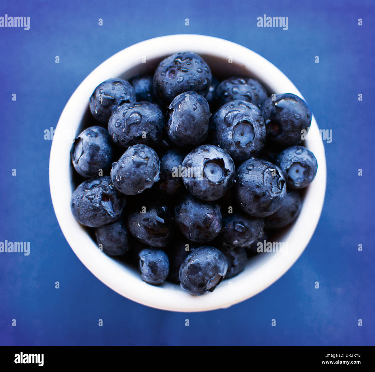 Blueberries in a bowl Stock Photo