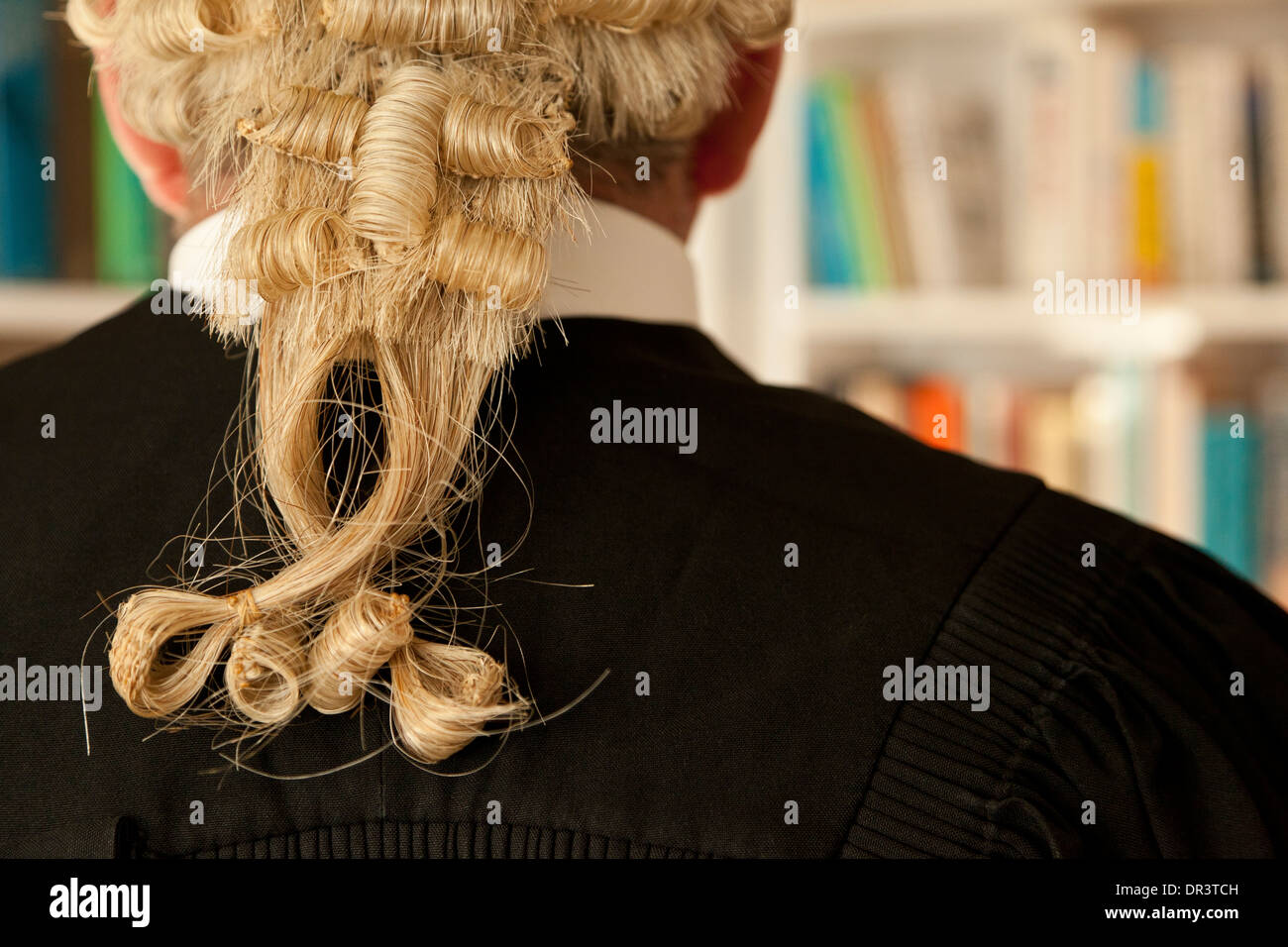 A male Barrister wearing a wig Stock Photo
