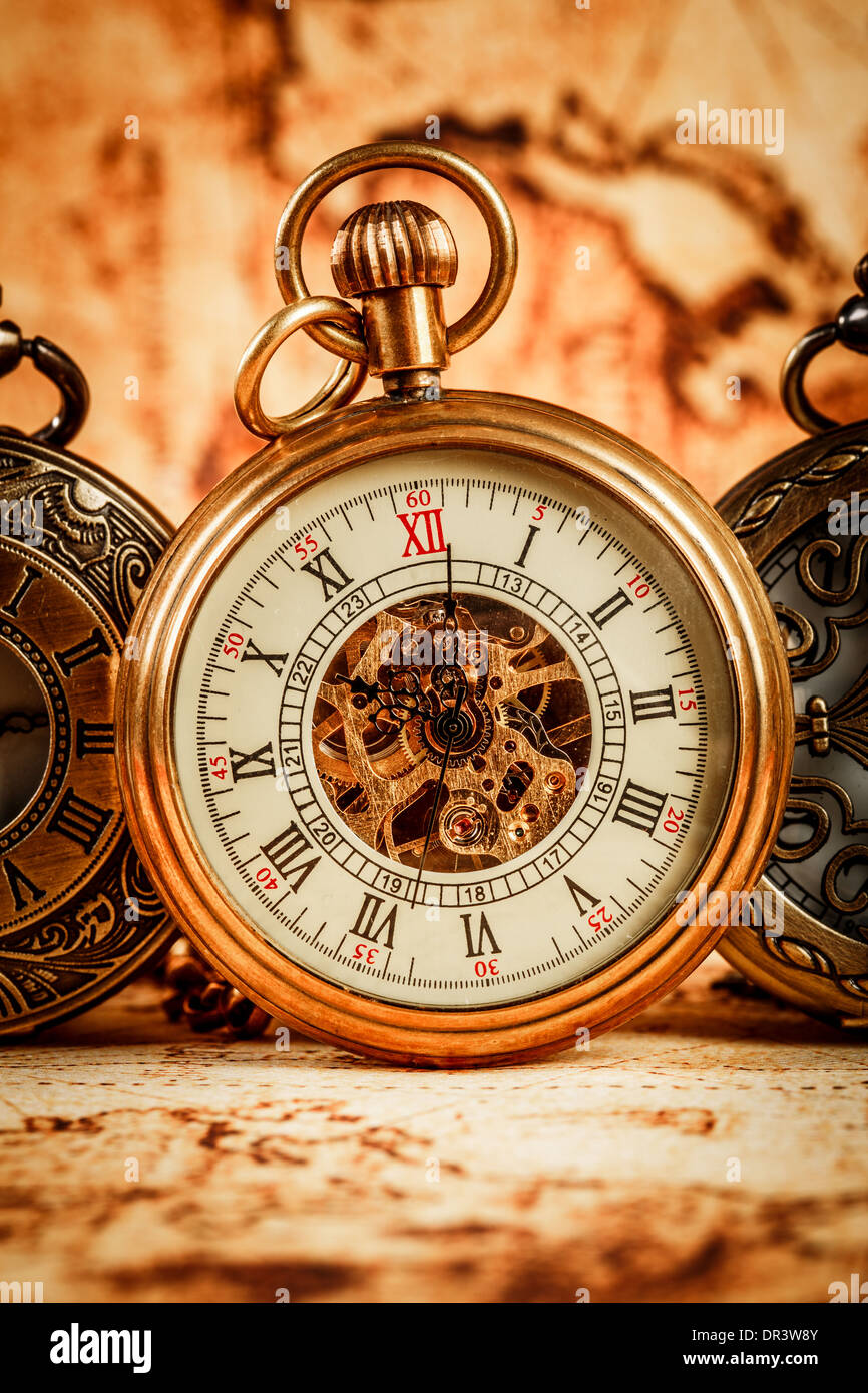 Vintage Antique pocket watch Stock Photo - Alamy