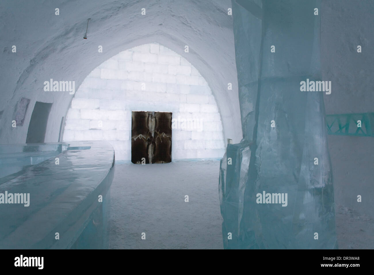 Icehotel Reception Jukkasjärvi Sweden Winter Stock Photo