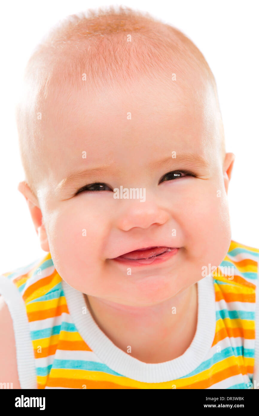 Happy Little Baby isolated on white background Stock Photo - Alamy