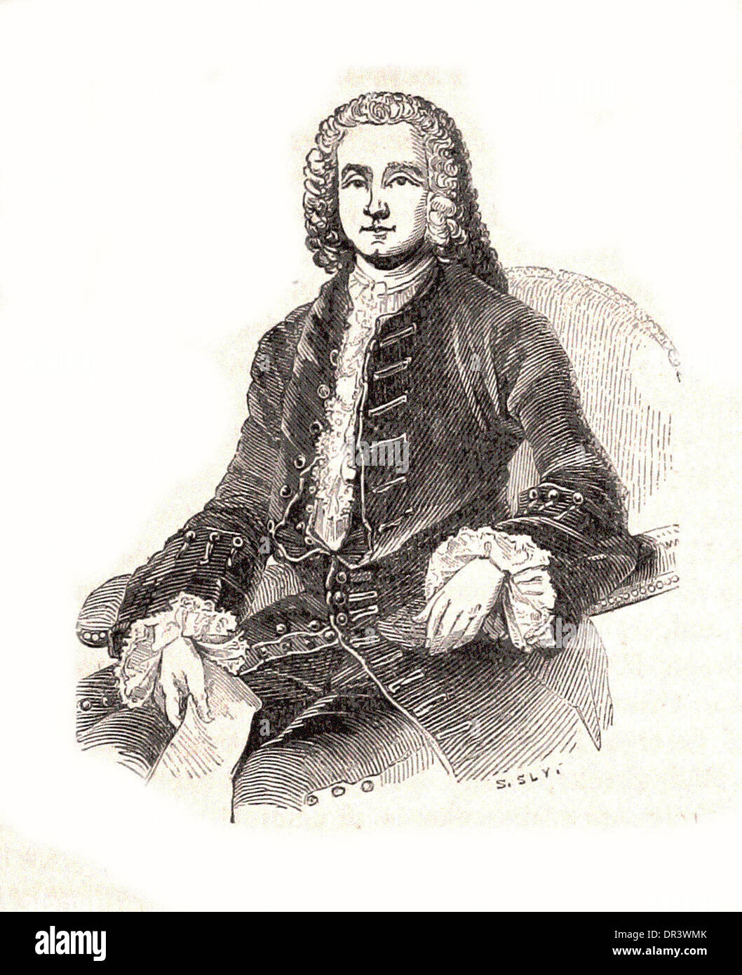 Portrait of George Grenville - Britsh engraving Stock Photo