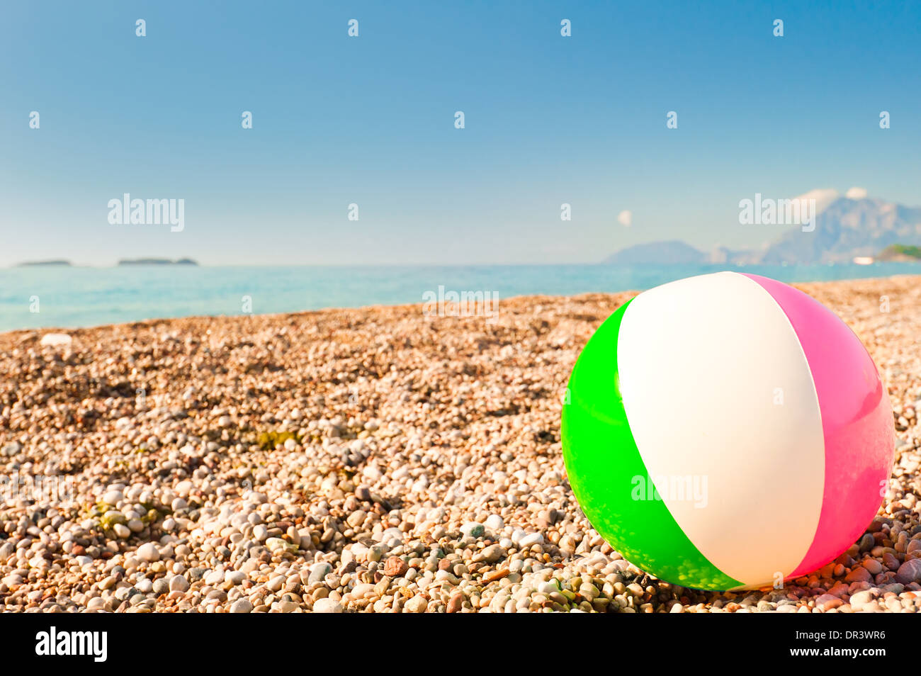 beach ball on the beach by the sea Stock Photo Alamy