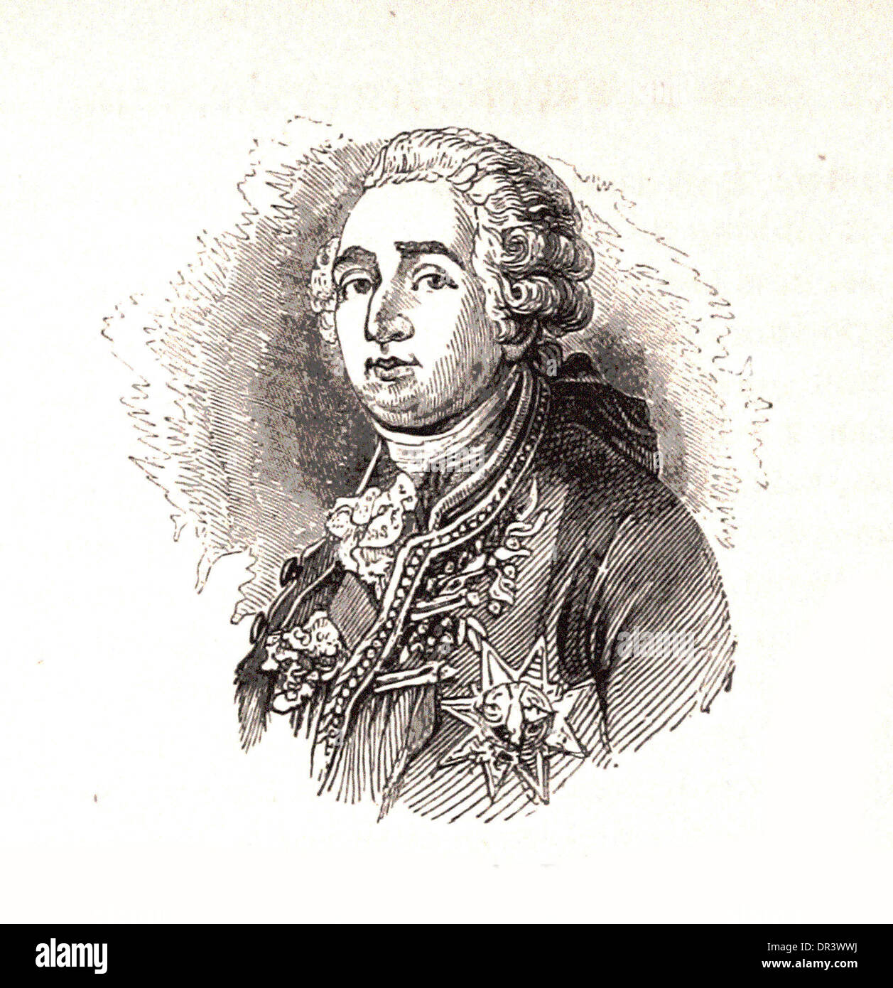 Portrait of Louis XVI Britsh engraving Stock Photo Alamy