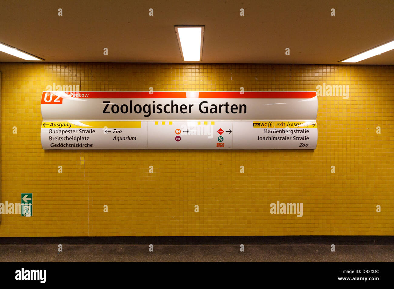 Editorial Use Only U-Bahn station sign of Zoologischer ...