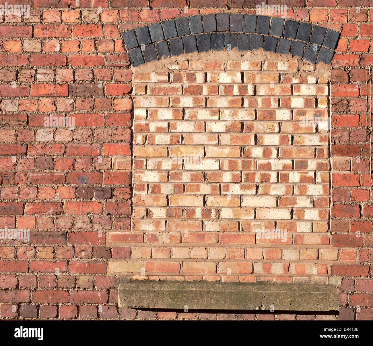 Bricked up window Stock Photo