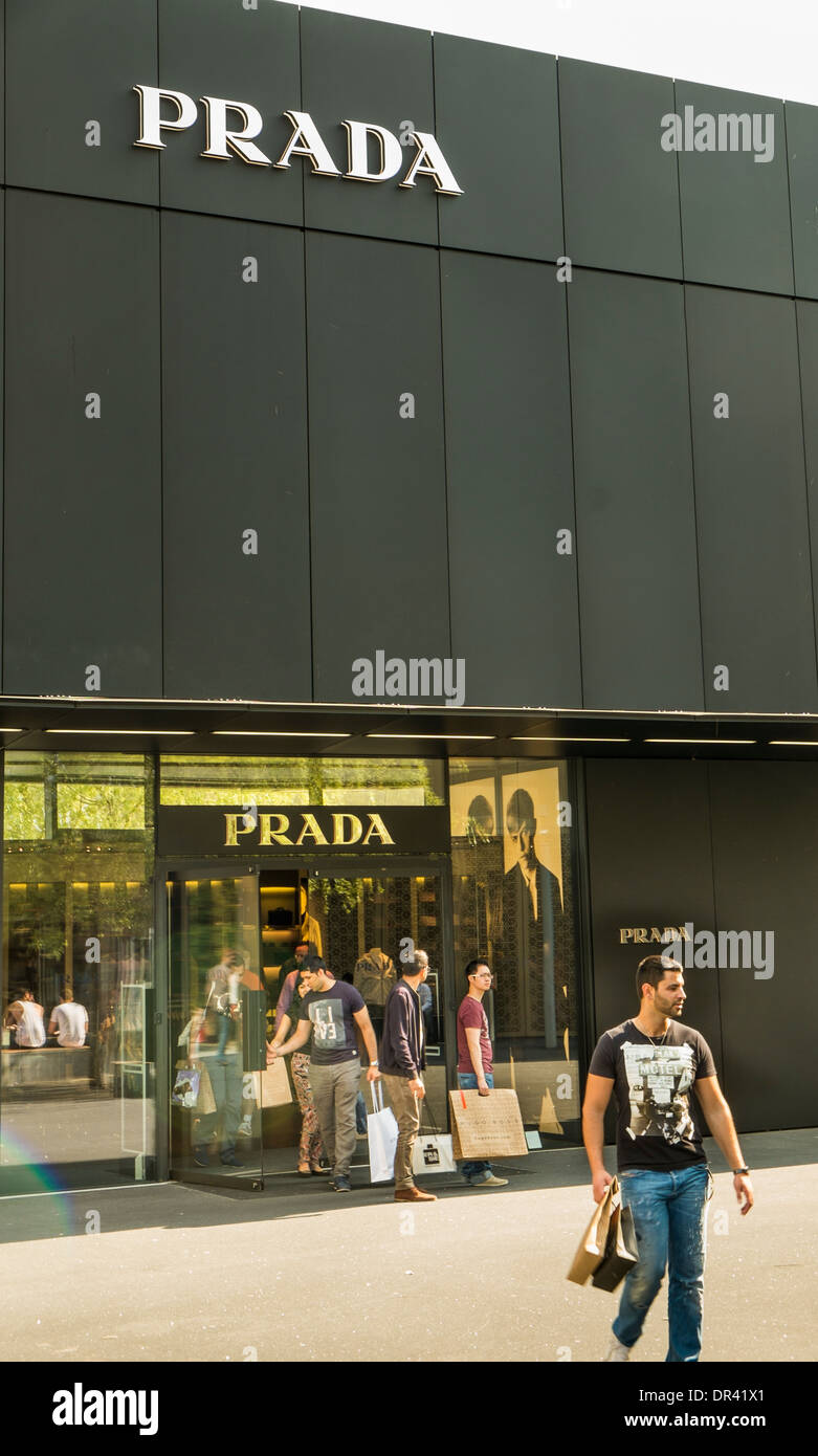 prada outlet store, outlet city, metzingen, baden-wuerttemberg, germany  Stock Photo - Alamy