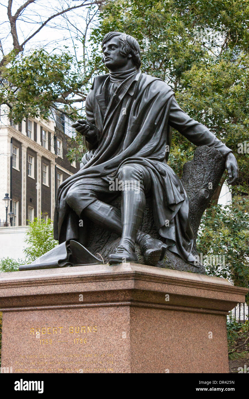 Statue of Robert Burns Stock Photo Alamy