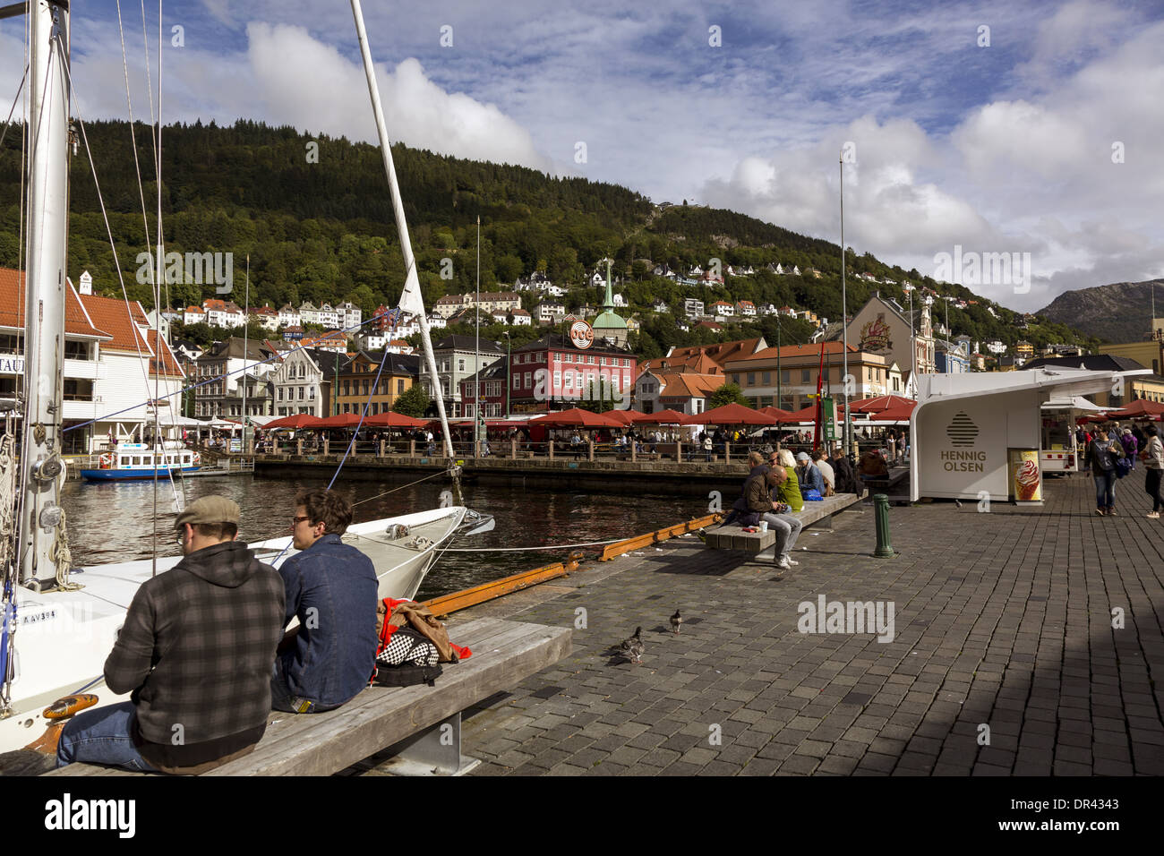 Bergen fish market norway harbour hires stock photography and images