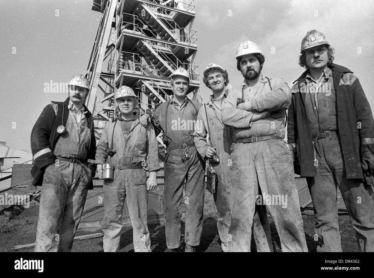 Miners at Littleton Colliery in Cannock 30/3/1984 Stock Photo 65858522