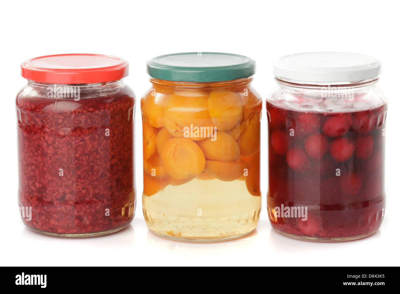 Various jams and compotes isolated on white Stock Photo Alamy