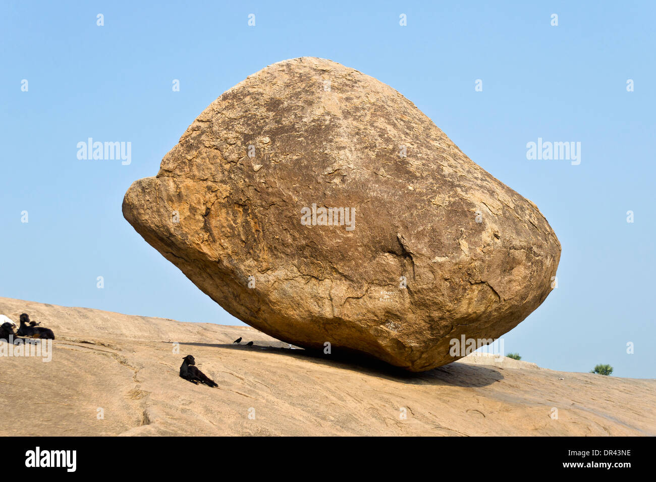 Krishna Butter Ball, Mahabalipuram, India Stock Photo