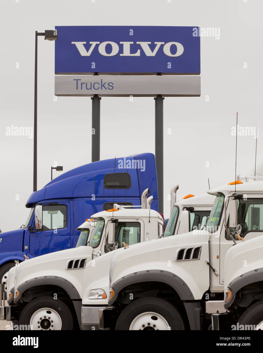 Volvo truck sales lot - California USA Stock Photo