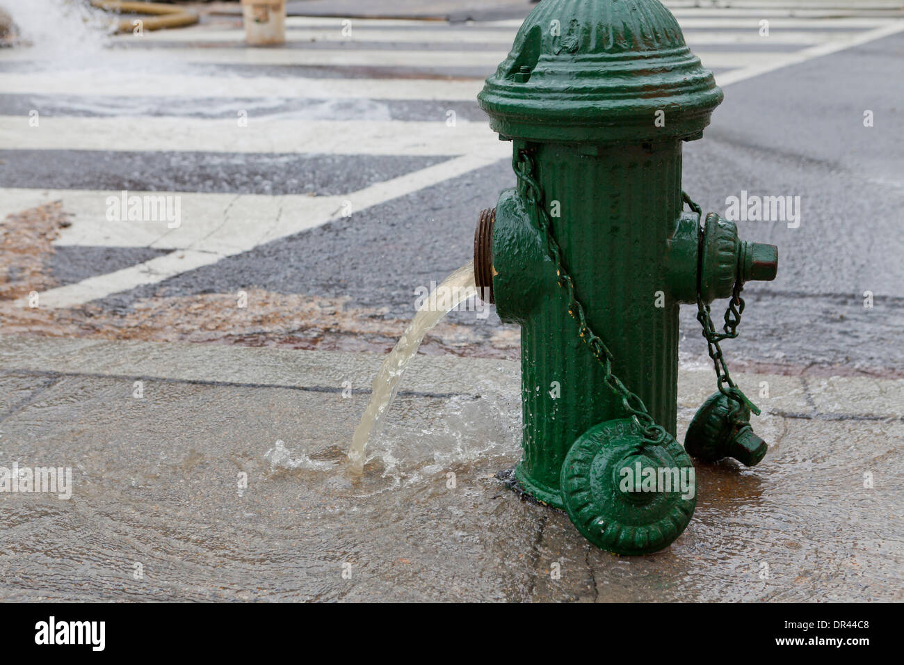 Open fire hydrant Washington, DC USA Stock Photo Alamy