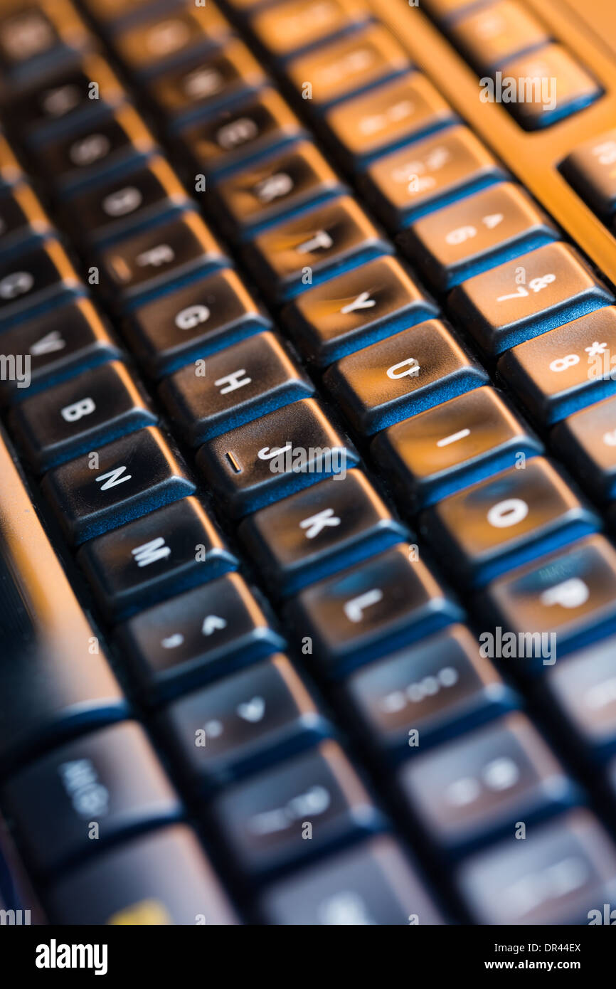 Computer keyboard background. Selective focus. High resolution. Stock Photo