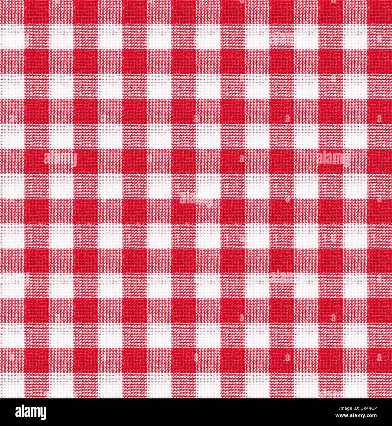 red and white tablecloth italian style texture wallpaper Stock Photo