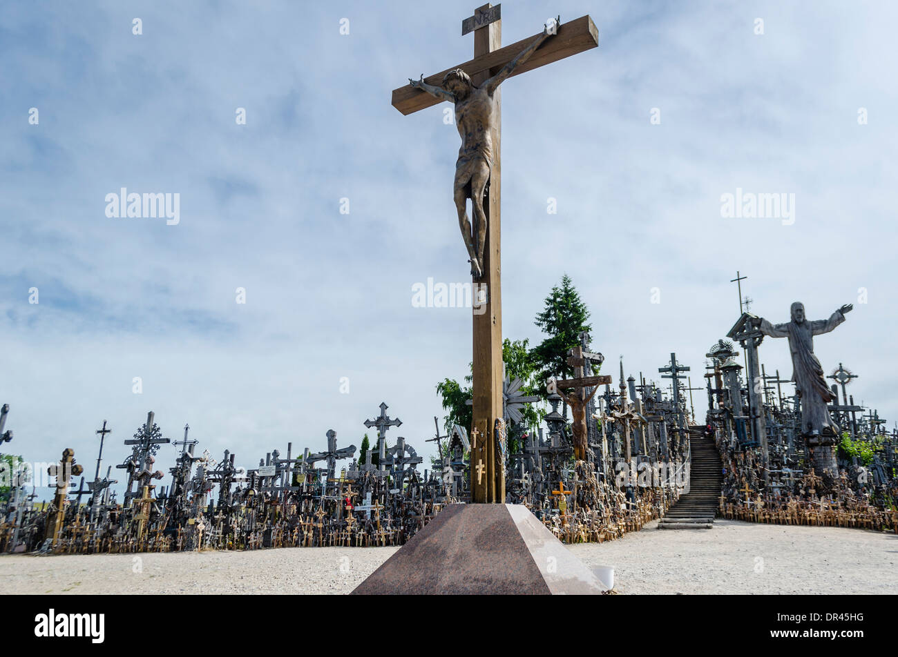 Hill of Crosses, Lithuania Stock Photo