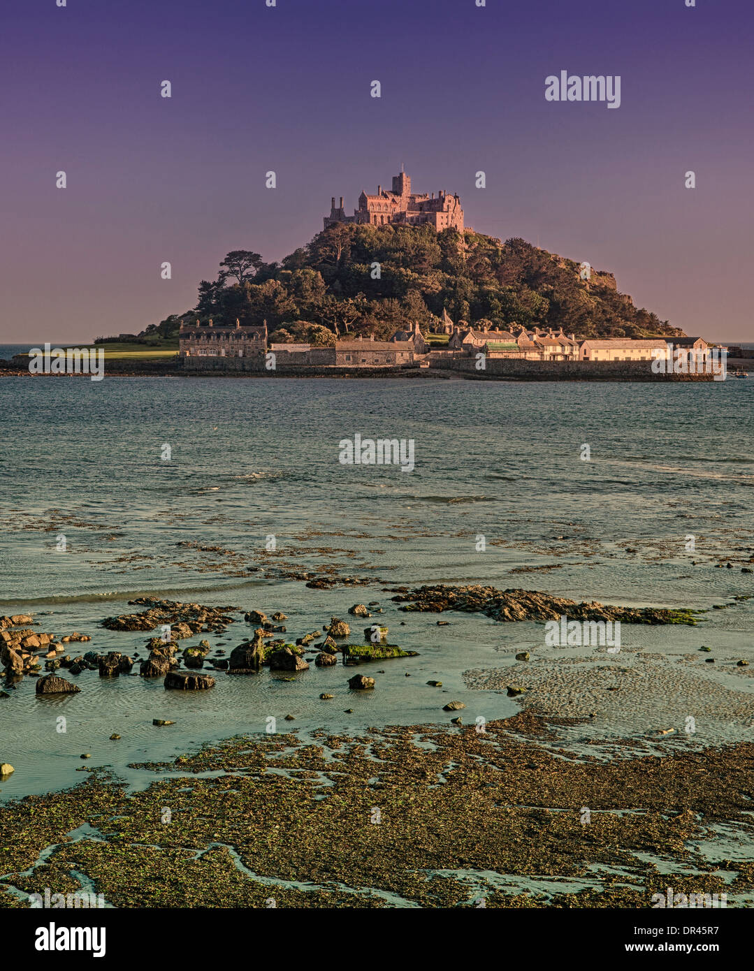 St Michael s Mount Marazion Cornwall England At Dusk Stock Photo St Michael s Mount Marazion Cornwall England At Dusk Stock Photo
