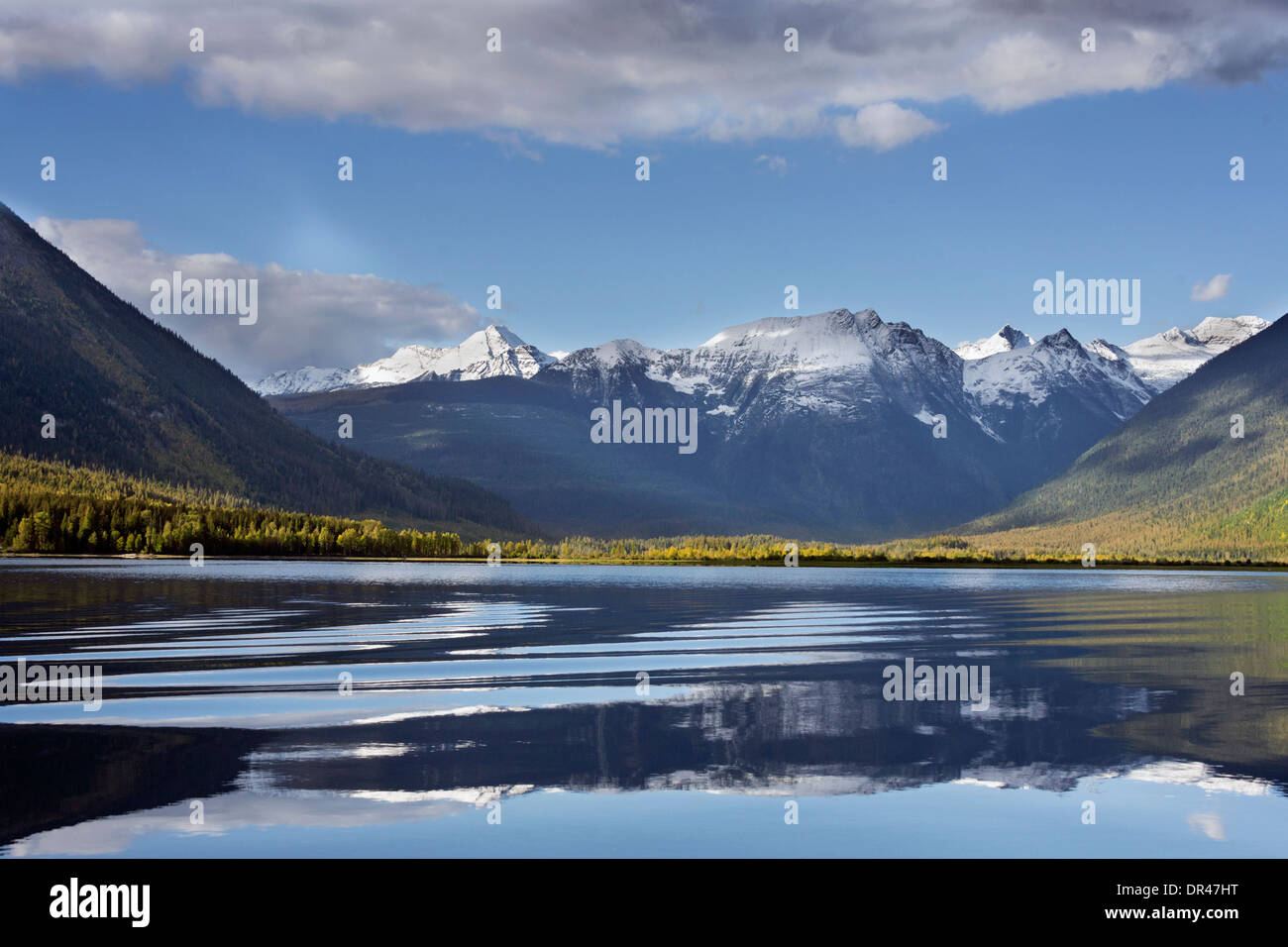 Quesnel Lake, Cariboo Mountains and the Mitchell River Delta, Cariboo-Chilcotin region, British Columbia Stock Photo