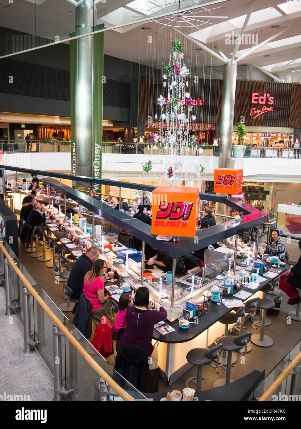 A Yo| Sushi restaurant in the center of Southampton West Quay shopping centre Stock Photo