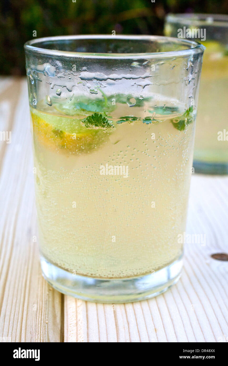 Mint and lemonade drink Stock Photo