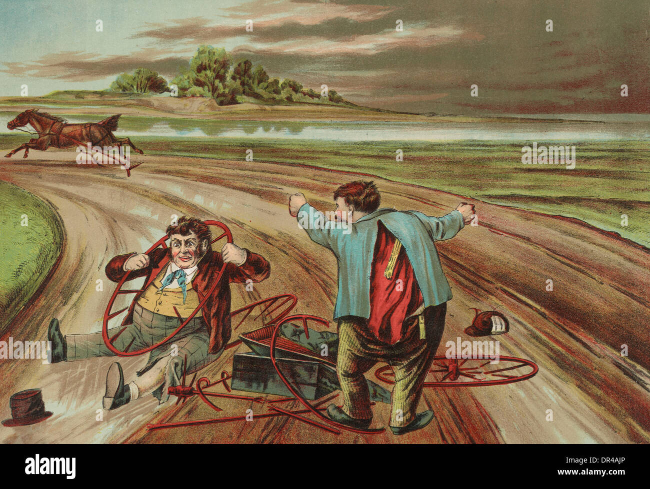 Breaking away a horse running away from a broken carriage, circa 1882 Stock Photo Alamy Breaking away a horse running away from a broken carriage, circa 1882 Stock Photo Alamy