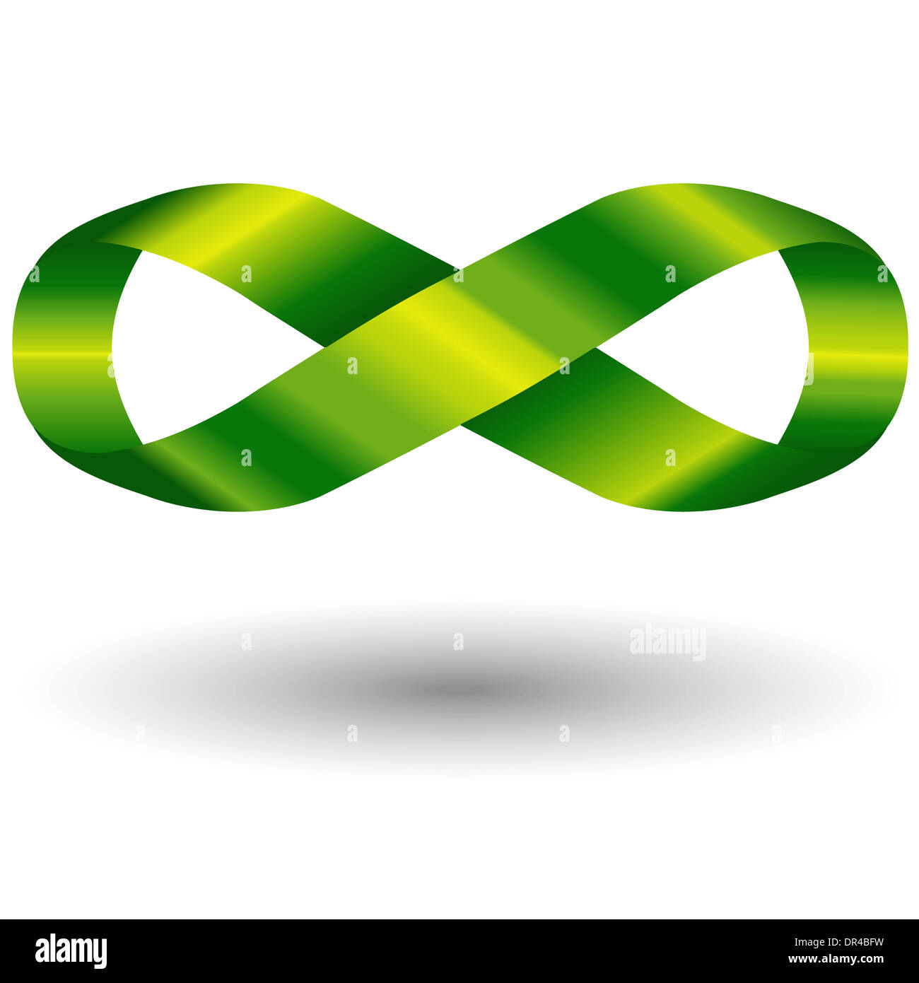 Green infinity symbol Stock Photo