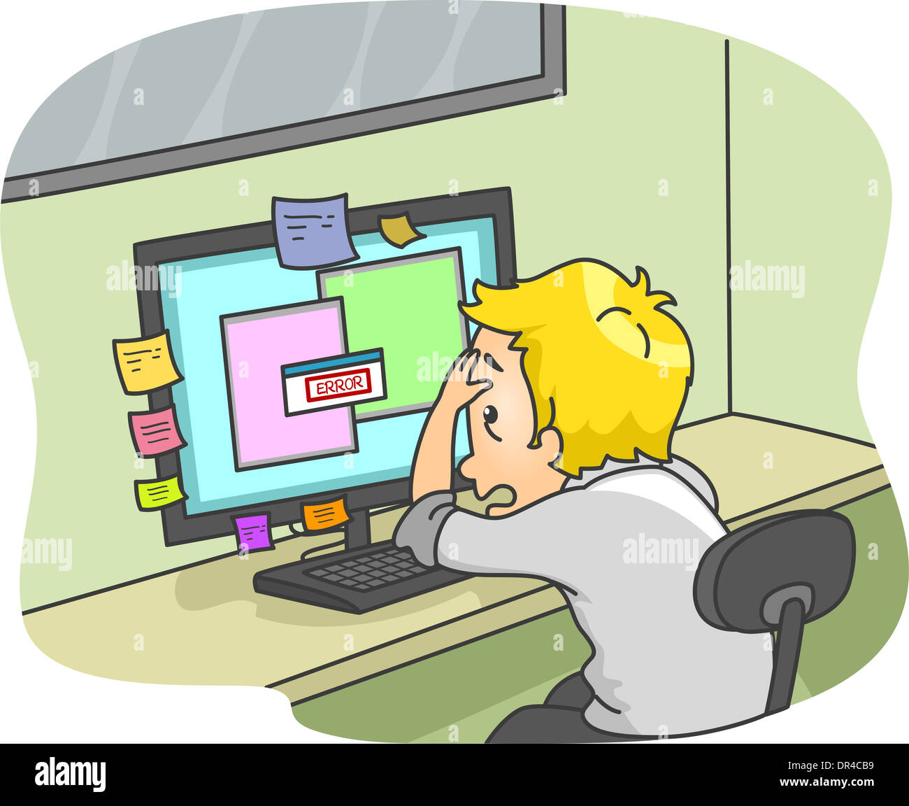 Frustrated Person With Computer